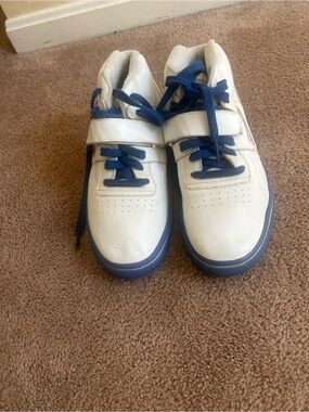 Classic Reebok White and Blue Athletic Shoes